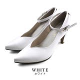 white | 日本製 Vカット 2wayストラップ パンプス 晴雨兼用 レイン | SHOE FANTASY