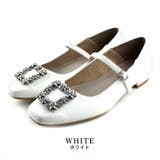 white | 日本製 ビジューバックル メリージェーンパンプス 晴雨兼用 レイン | SHOE FANTASY