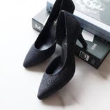 日本製 サイドオープン グリッター サテン パンプス | SHOE FANTASY | 詳細画像10 