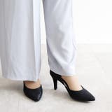 日本製 サイドオープン グリッター サテン パンプス | SHOE FANTASY | 詳細画像12 