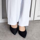 日本製 サイドオープン グリッター サテン パンプス | SHOE FANTASY | 詳細画像13 