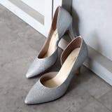 日本製 サイドオープン グリッター サテン パンプス | SHOE FANTASY | 詳細画像20 