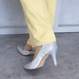 日本製 サイドオープン グリッター サテン パンプス | SHOE FANTASY | 詳細画像24 