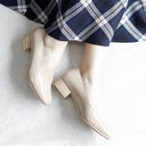 日本製 スクエアトゥ Ｖカットパンプス | SHOE FANTASY | 詳細画像33 