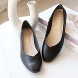 日本製 スクエアトゥ Ｖカットパンプス | SHOE FANTASY | 詳細画像6 