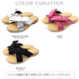 日本製 リボン付き ぺたんこミュールサンダル | SHOE FANTASY | 詳細画像2 