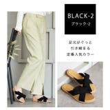 日本製 リボン付き ぺたんこミュールサンダル | SHOE FANTASY | 詳細画像13 