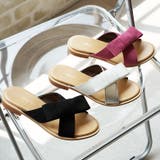 日本製 リボン付き ぺたんこミュールサンダル | SHOE FANTASY | 詳細画像15 