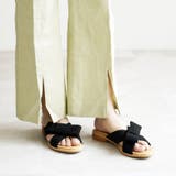 日本製 リボン付き ぺたんこミュールサンダル | SHOE FANTASY | 詳細画像33 