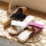 日本製 リボン付き ぺたんこミュールサンダル | SHOE FANTASY | 詳細画像16 