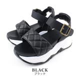 black | キルティング ボリュームソール スポーツサンダル | SHOE FANTASY