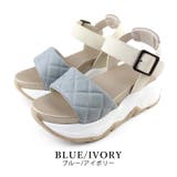 blue/ivory | キルティング ボリュームソール スポーツサンダル | SHOE FANTASY