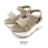 beige | クッションベルト ボリュームソール スポーツサンダル | SHOE FANTASY
