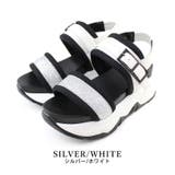 silver/white | グリッターベルト ボリュームソール スポーツサンダル | SHOE FANTASY