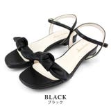 black | 日本製 フロントリボン ストラップサンダル | SHOE FANTASY