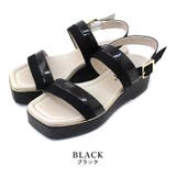 black | 日本製 バイカラープラットフォームサンダル | SHOE FANTASY