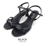 black | 日本製 ラウンドトゥ クロスベルト ストラップサンダル | SHOE FANTASY