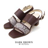 darkbrown | 日本製 異素材 ダブルベルト サンダル | SHOE FANTASY