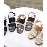日本製 異素材 ダブルベルト サンダル | SHOE FANTASY | 詳細画像2 