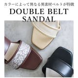 日本製 異素材 ダブルベルト サンダル | SHOE FANTASY | 詳細画像4 