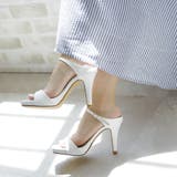 日本製 スクエアトゥ ストラップ ミュール サンダル ハイヒール | SHOE FANTASY | 詳細画像17 