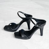 日本製 スクエアトゥ ストラップ ミュール サンダル ハイヒール | SHOE FANTASY | 詳細画像9 