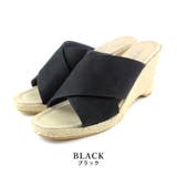 black | 日本製 ジュート ウェッジソール サンダル ミュール | SHOE FANTASY