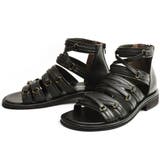 Black | グラディエーターサンダル メンズサンダル ミドルカット | ShoeSquare