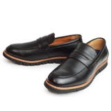 【C】[ローファーUチップ]Black | ビジネススニーカー メンズ ビジネスシューズ | ShoeSquare