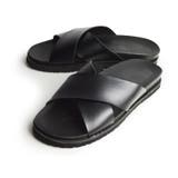 Black | サンダル メンズ クロスサンダル | ShoeSquare