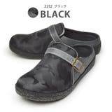 【柄あり】2212 Black | サボサンダル メンズ スリッポン | ShoeSquare