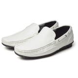 White | ドライビングシューズ メンズ スリッポン | ShoeSquare