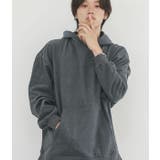 R (ダークヘザー) | レイヤード パーカー メンズ | Shoowtime