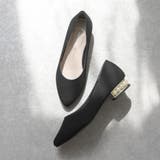 サテンブラック | パンプス ローヒール レディース | shop kilakila