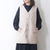 クリーム | ベスト レディース キルティング | shop kilakila