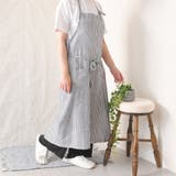 ネイビーストライプ | エプロン おしゃれ カフェエプロン | shop kilakila