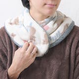 ねこ[アイボリー] | ネックウォーマー レディース おやすみマフラー | shop kilakila
