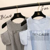 肩出し ギンガムチェック トップス | ShopNikoNiko | 詳細画像2 