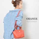 オレンジ | 冬新作 プレート付きラゲージバッグ バッグ | ShopNikoNiko