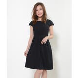 ブラック | 冬新作 タックフレアフォーマルワンピドレス ドレス | ShopNikoNiko