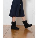 Aブラックボア無 | 春新作 ボアインヒールブーツ シューズ | ShopNikoNiko