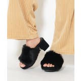 ブラック | 夏新作 ファーサンダル 靴 | ShopNikoNiko
