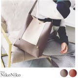 冬新作 バイカラーワンショルダートートバッグ バッグ | ShopNikoNiko | 詳細画像1 