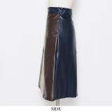 夏新作 バイカラーPUレザースカート スカート | ShopNikoNiko | 詳細画像3 
