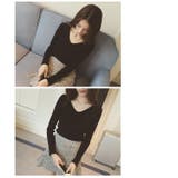 春新作 Ｖネックベーシックリブニットトップス ma | ShopNikoNiko | 詳細画像15 