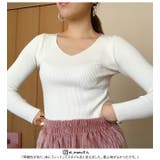 春新作 Ｖネックベーシックリブニットトップス ma | ShopNikoNiko | 詳細画像19 