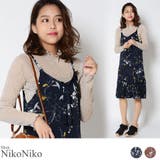 冬新作 フラワープリーツキャミワンピ ma | ShopNikoNiko | 詳細画像1 