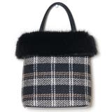 冬新作 ファー切替えバケツバッグ 鞄 | ShopNikoNiko | 詳細画像4 