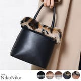 冬新作 ファー切替えバケツバッグ 鞄 | ShopNikoNiko | 詳細画像1 
