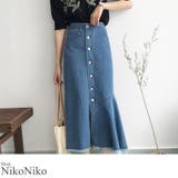 夏新作 フロントボタンデニムスカート ボトムス | ShopNikoNiko | 詳細画像1 
